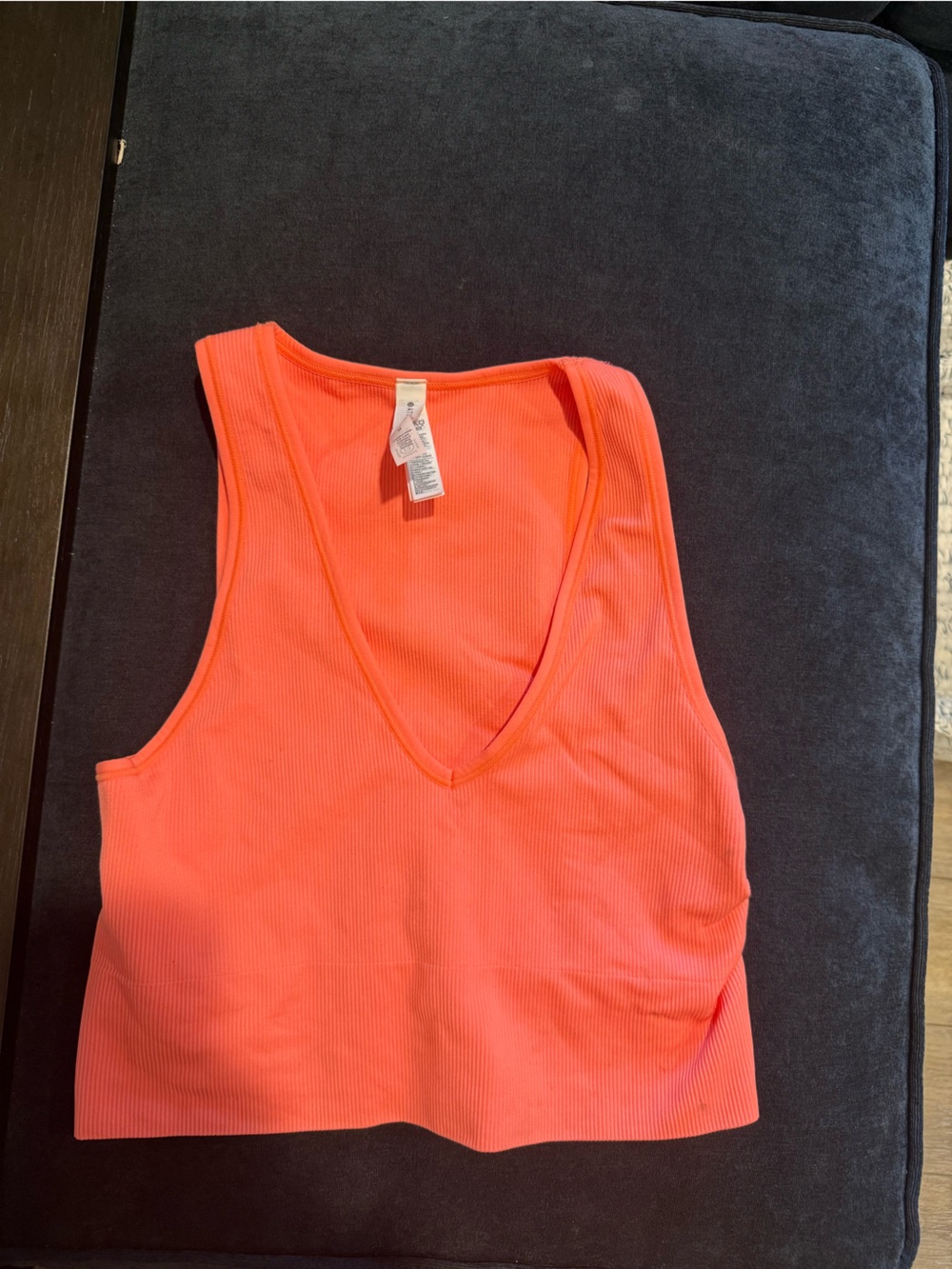 Women’s V-Neck Ribbed Tank Top - Coral